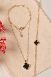 Heliophilia Silver Conjunto de Collar y Pulsera Dorado CSET9922